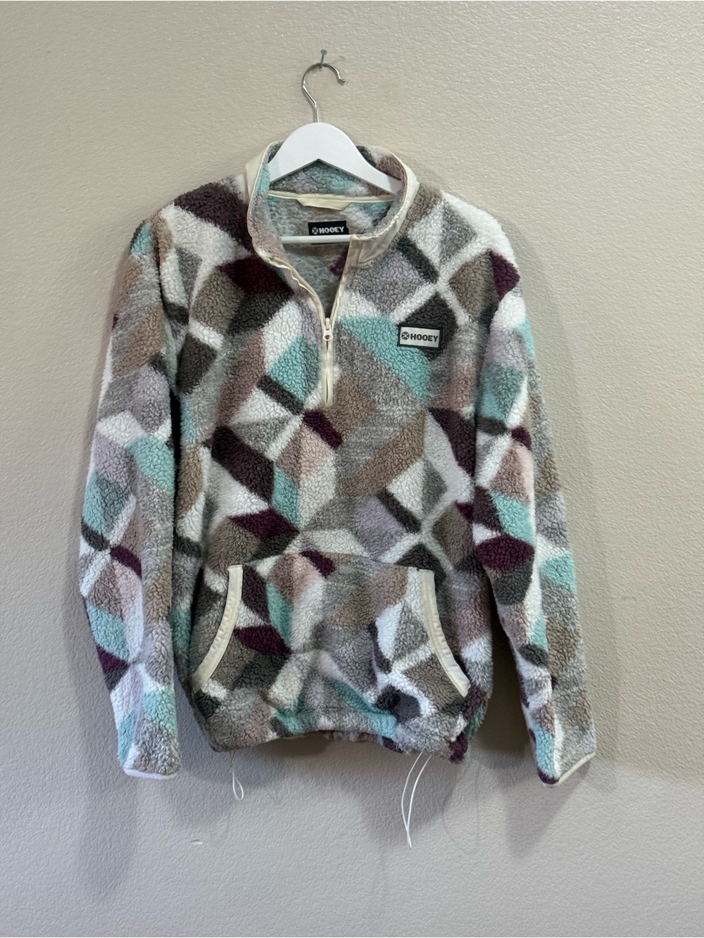 Hooey Geometric Sherpa Pullover - Multi-Color
